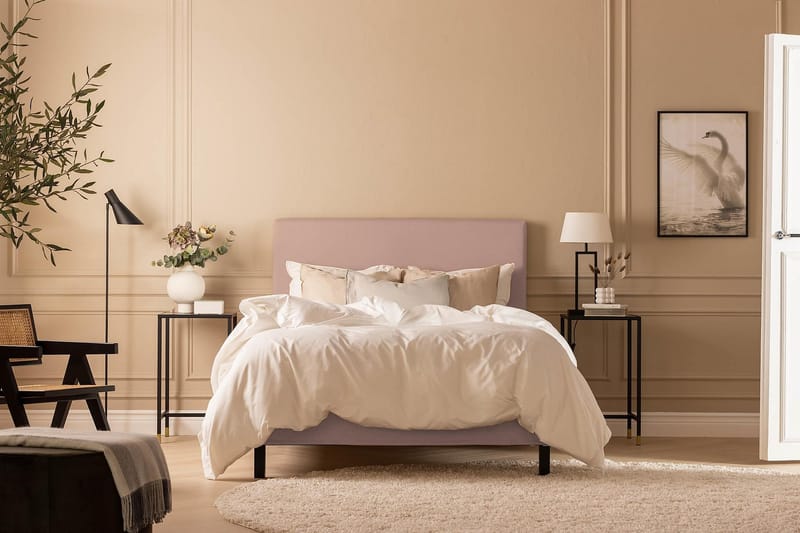 Scarlett Sengepakke 90x200 Memorymadrass - Glatt gavl Rosa - Møbler - Senger - Komplett sengepakke