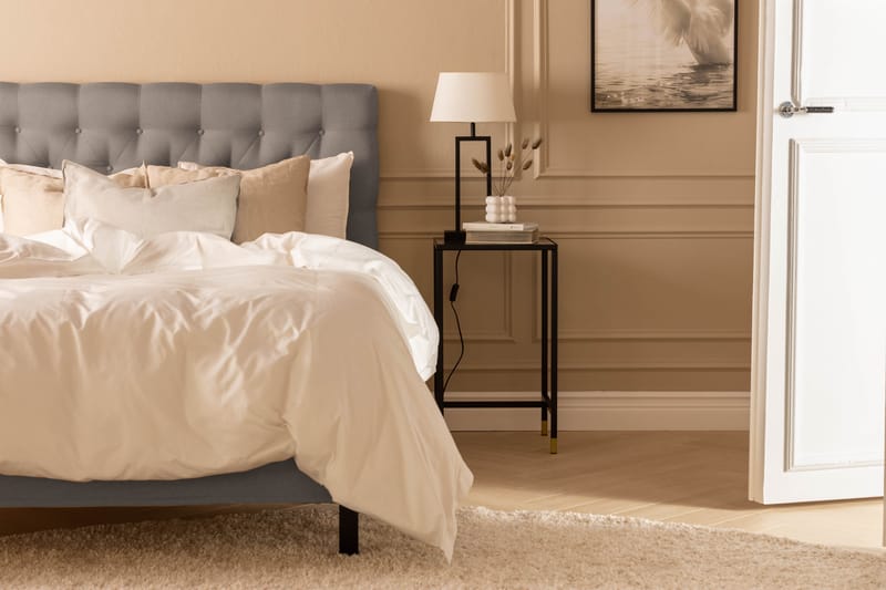 Scarlett Sengepakke 90x200 Skummadrass - Dypheftet gavl Gr�å - Møbler - Senger - Kontinentalsenger