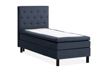 Scarlett Sengepakke 90x200 Skummadrass - Knappet gavl Blå - Møbler - Senger - Komplett sengepakke
