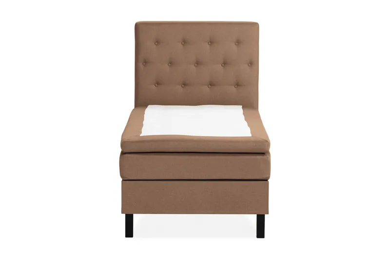 Scarlett Sengepakke 90x200 Skummadrass - Knappet gavl Brun - Møbler - Senger - Kontinentalsenger