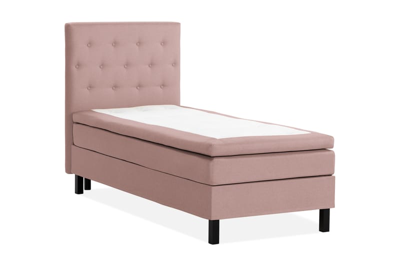 Scarlett Sengepakke 90x200 Skummadrass - Knappet gavl Rosa - Møbler - Senger - Komplett sengepakke