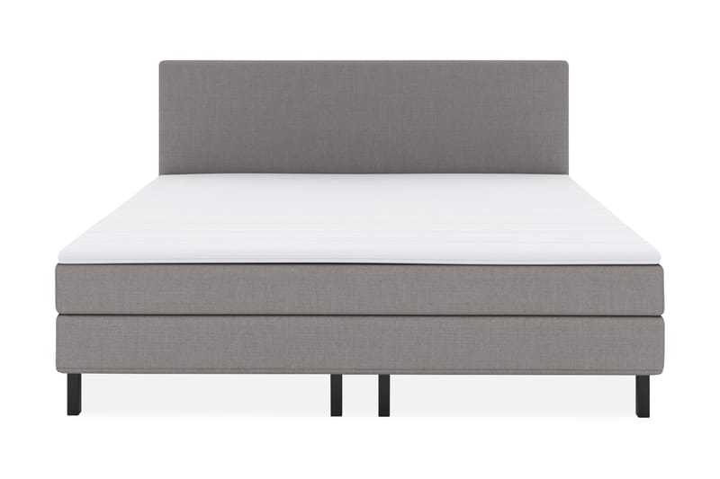 Select No 1 Komplett Sengepakke 210x210 - Lysegrå/Svarta Ben - Møbler - Senger - Komplett sengepakke