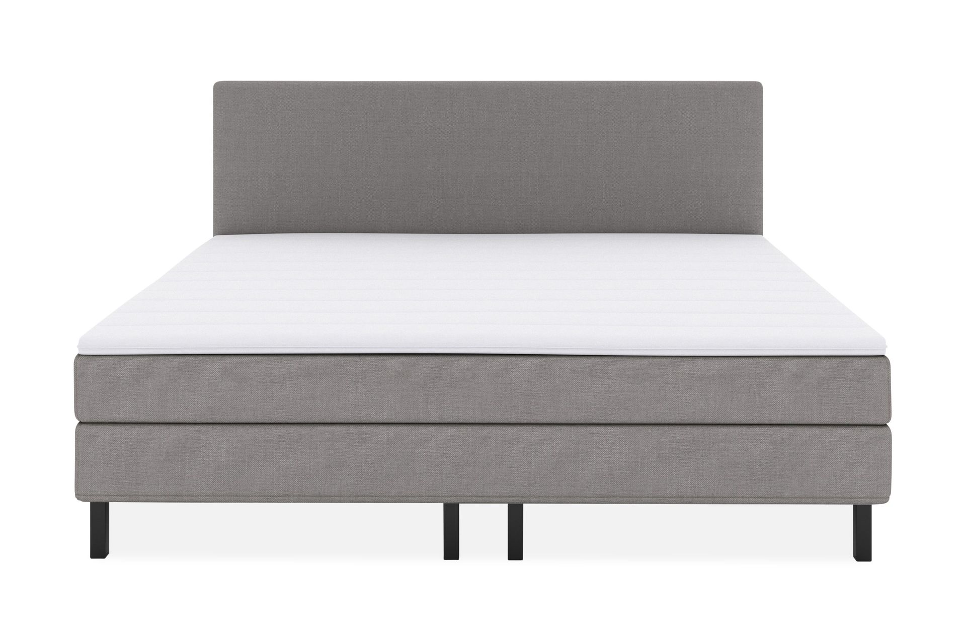 Select No 1 Komplett Sengepakke 210x210 - Lysegrå/Svarta Ben