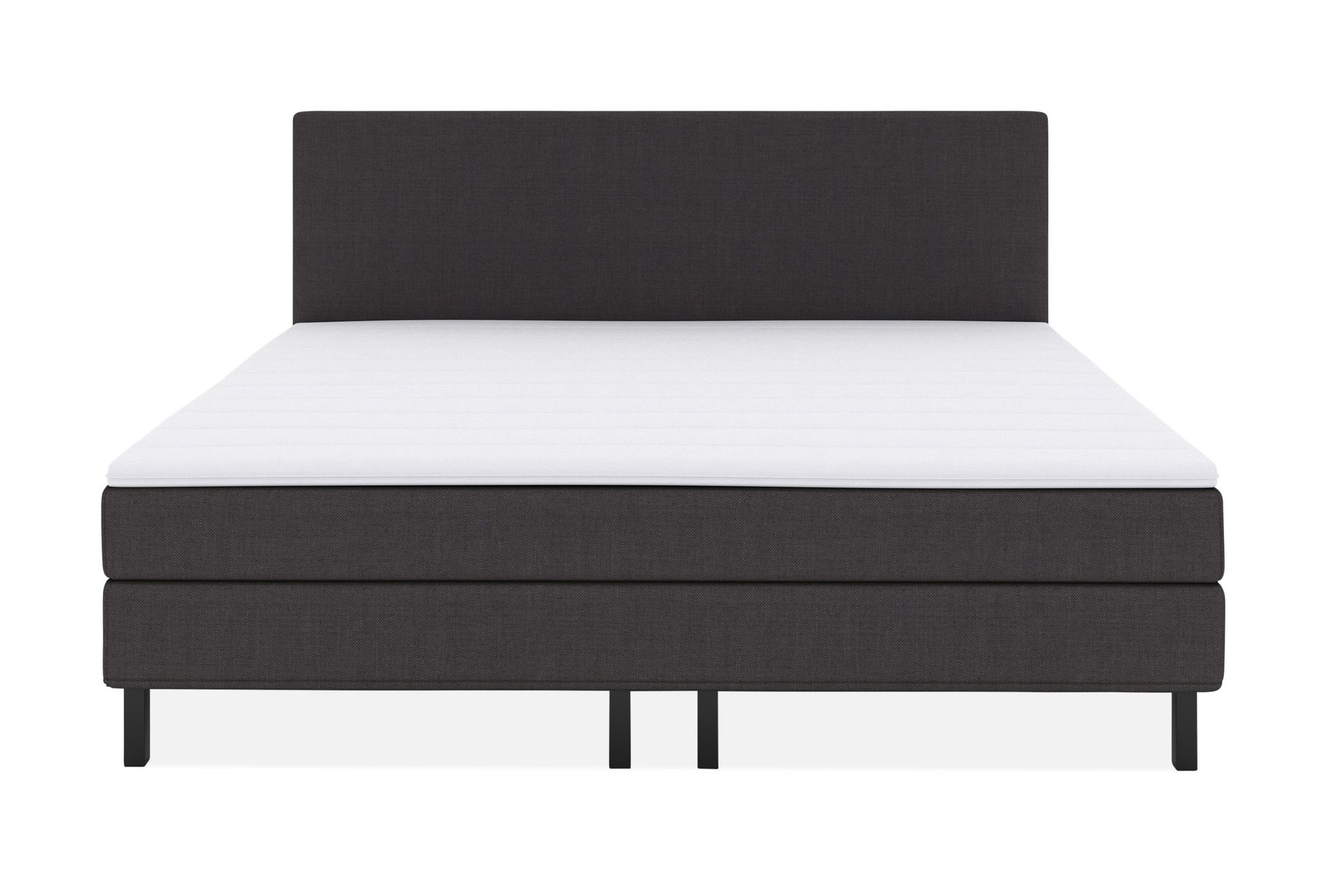 Select No 1 Komplett Sengepakke 210x210 - Mørkegrå/Svarta Ben