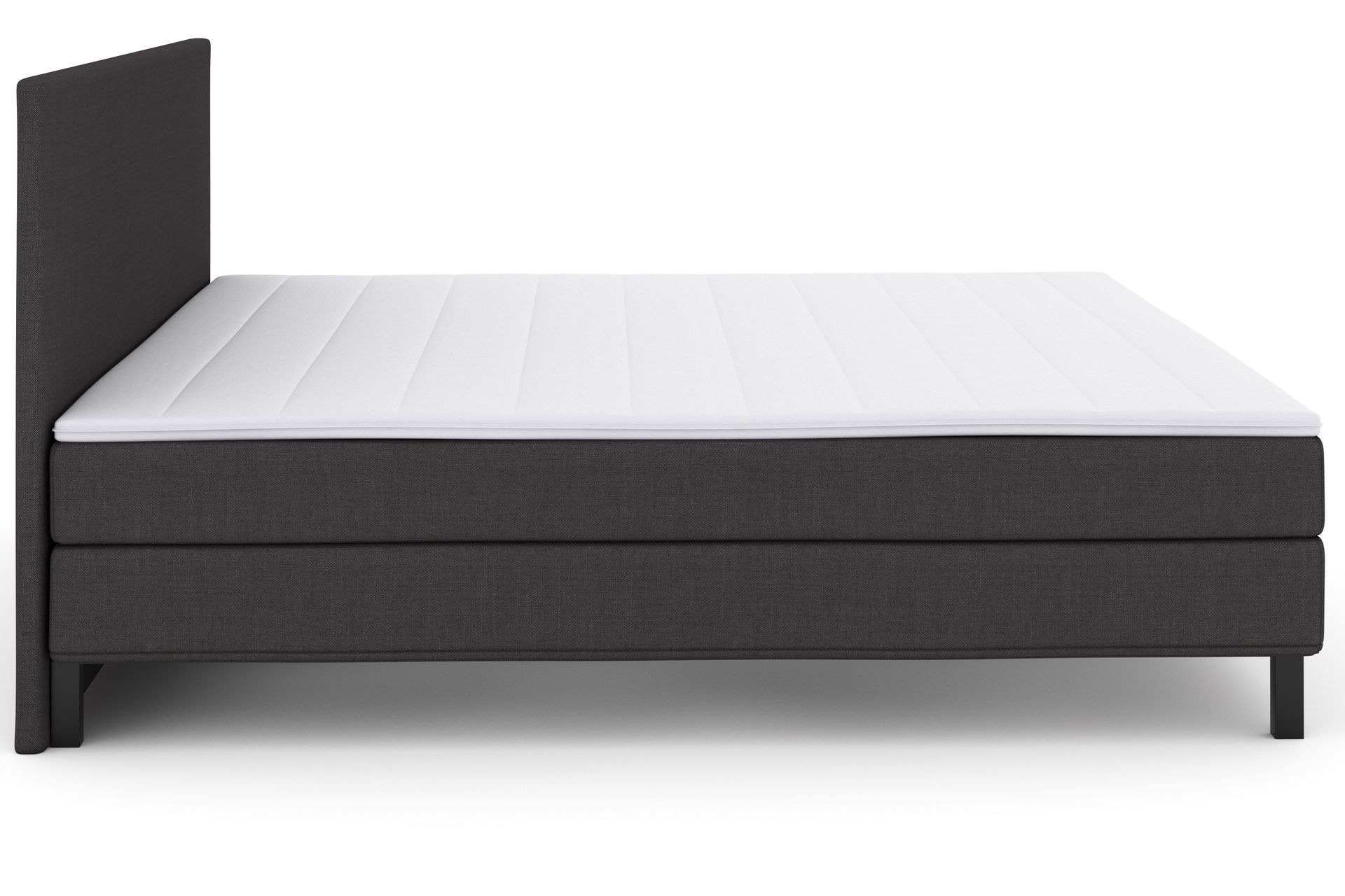 Select No 1 Komplett Sengepakke 210x210 - Mørkegrå/Svarta Ben - Møbler - Senger - Komplett sengepakke