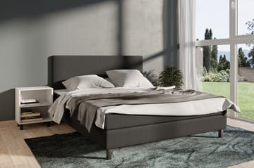 Select No 1 Komplett Sengepakke 210x210 - Mørkegrå/Svarta Ben - Møbler - Senger - Komplett sengepakke
