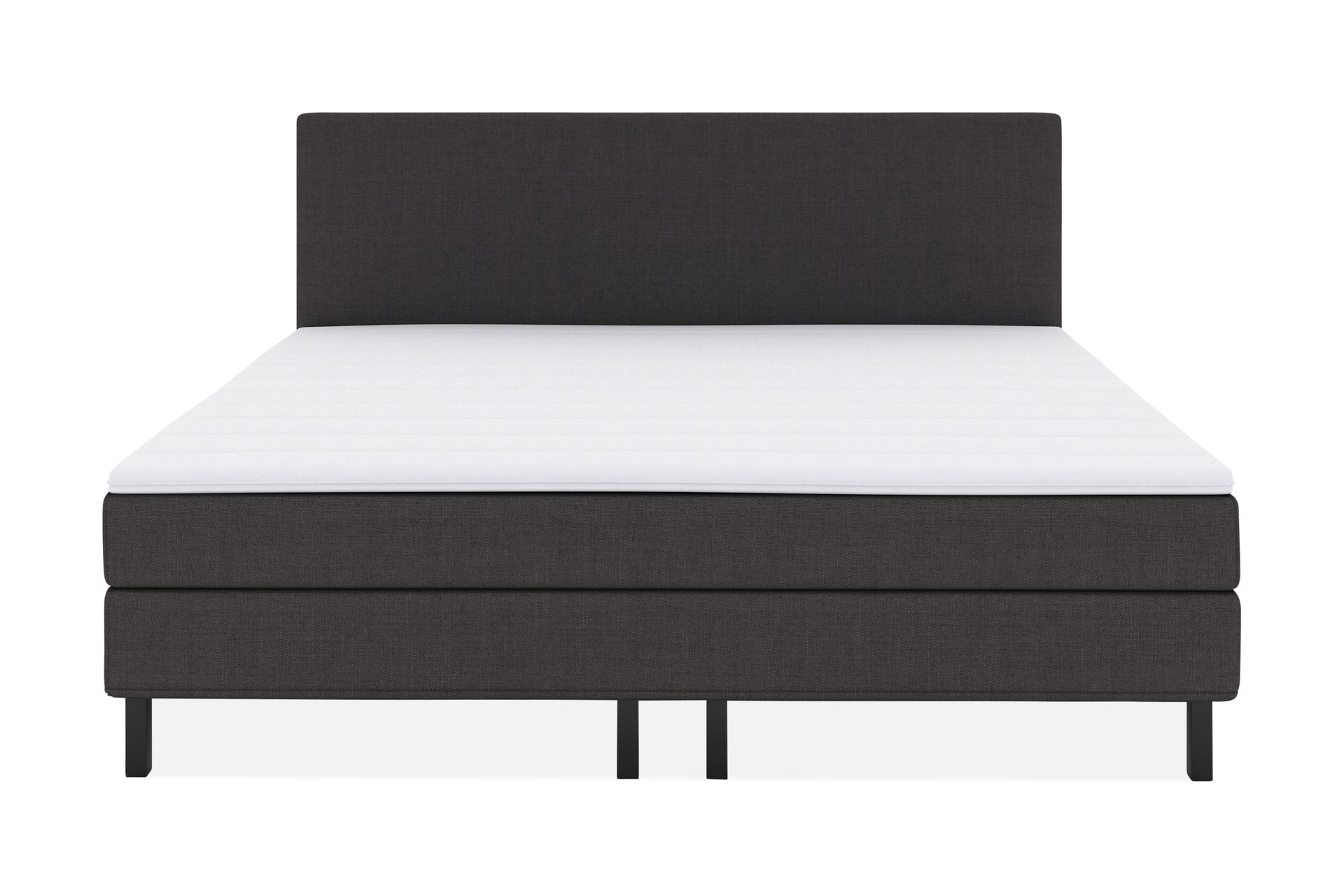 Select No 1 Komplett Sengepakke 210x210 - Mørkegrå/Svarta Ben - Møbler - Senger - Komplett sengepakke