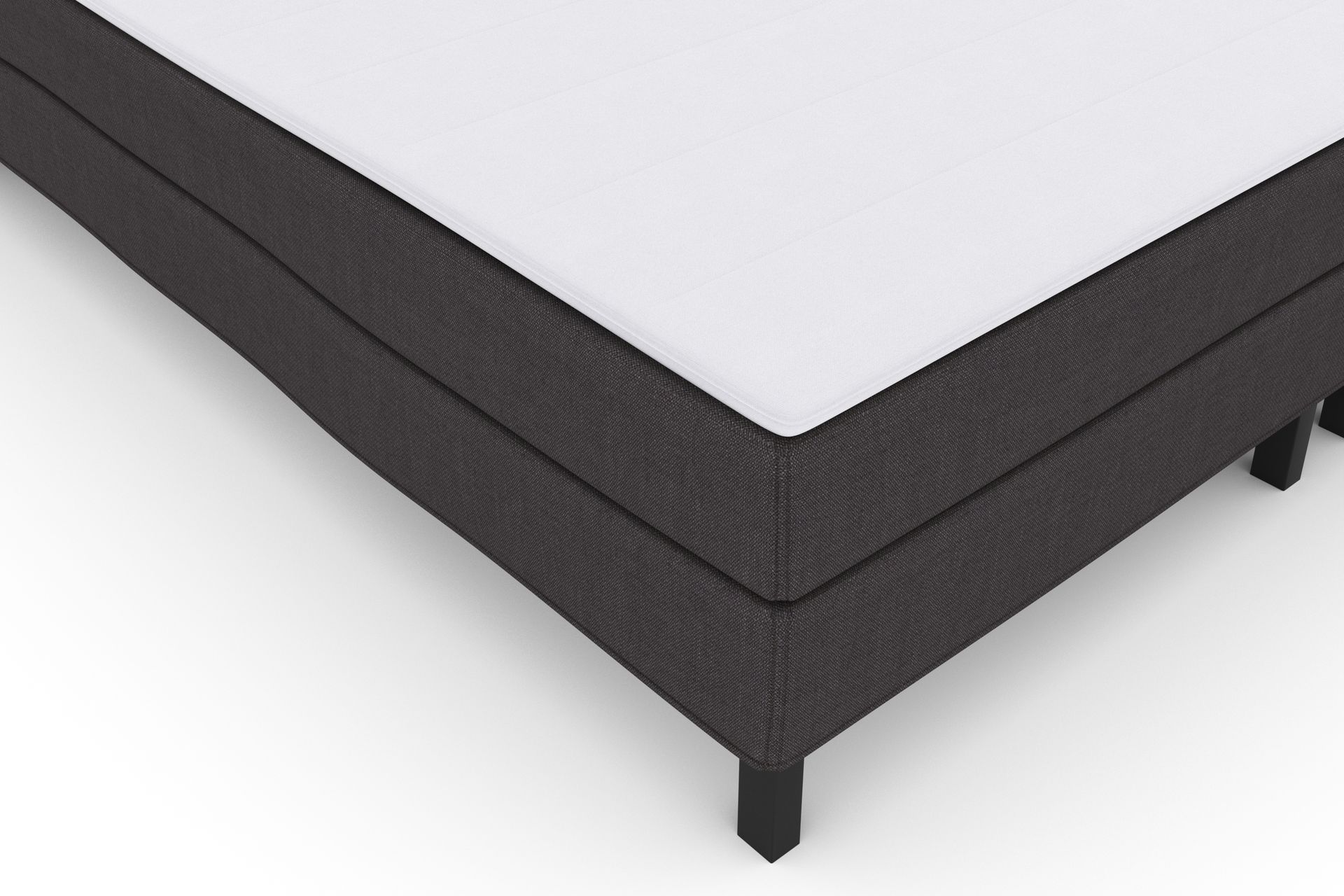 Select No 1 Komplett Sengepakke 210x210 - Mørkegrå/Svarta Ben - Møbler - Senger - Komplett sengepakke