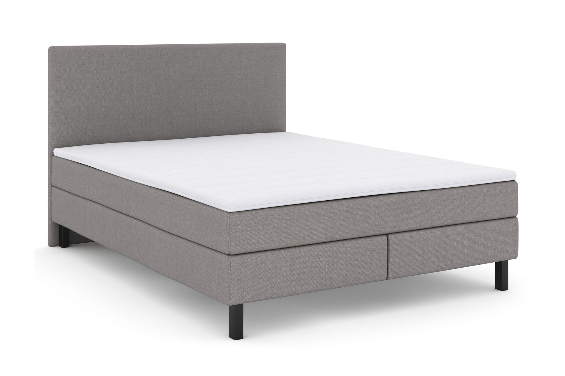 Select No 2 Komplett Sengepakke 160x200 - Lysegrå/Svarta Ben - Møbler - Senger - Komplett sengepakke