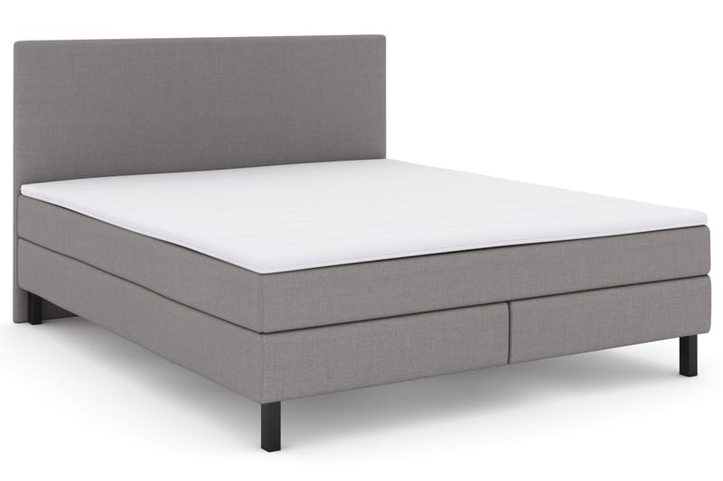 Select No 2 Komplett Sengepakke 180x200 - Lysegrå/Svarta Ben - Møbler - Senger - Komplett sengepakke