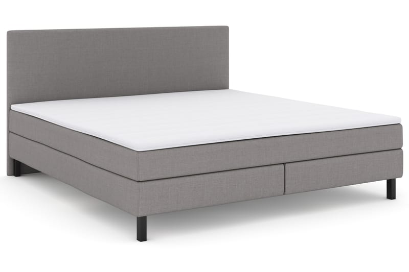 Select No 2 Komplett Sengepakke 210x210 - Lysegrå/Svarta Ben - Møbler - Senger - Komplett sengepakke