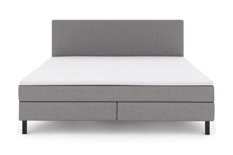 Select No 2 Komplett Sengepakke 210x210 - Lysegrå/Svarta Ben - Møbler - Senger - Komplett sengepakke