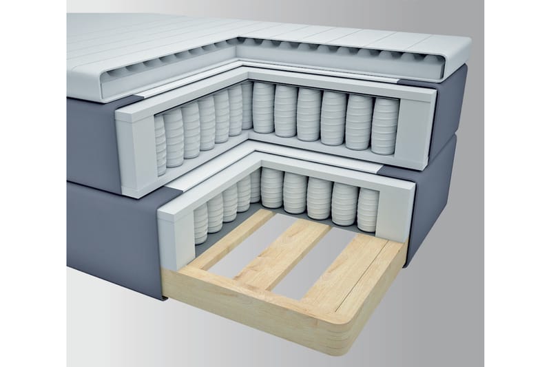 Select No 3 Komplett Sengepakke 120x200 Fast - Beige/Metallben - Møbler - Senger - Komplett sengepakke
