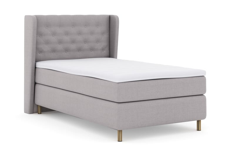 Select No 3 Komplett Sengepakke 120x200 Fast - Lysegrå/Kobberben - Møbler - Senger - Komplett sengepakke