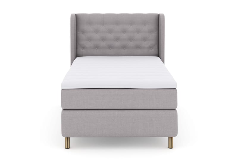 Select No 3 Komplett Sengepakke 120x200 Fast - Lysegrå/Kobberben - Møbler - Senger - Kontinentalsenger