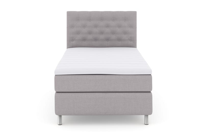 Select No 3 Komplett Sengepakke 120x200 Fast - Lysegrå/Metallben - Møbler - Senger - Kontinentalsenger