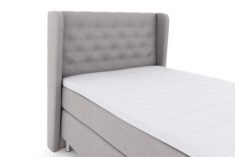Select No 3 Komplett Sengepakke 120x200 Fast - Lysegrå/Metallben - Møbler - Senger - Komplett sengepakke