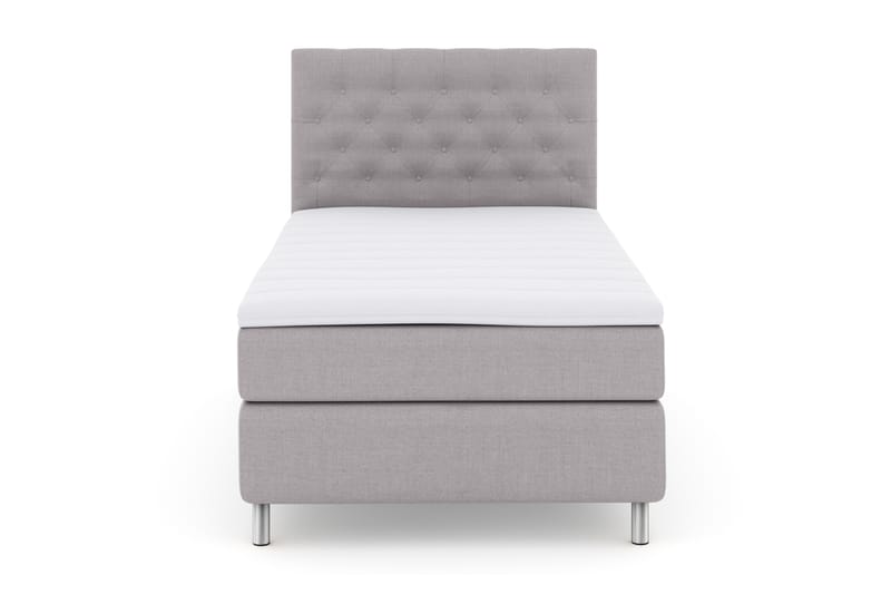Select No 3 Komplett Sengepakke 120x200 Fast - Lysegrå/Metallben - Møbler - Senger - Komplett sengepakke