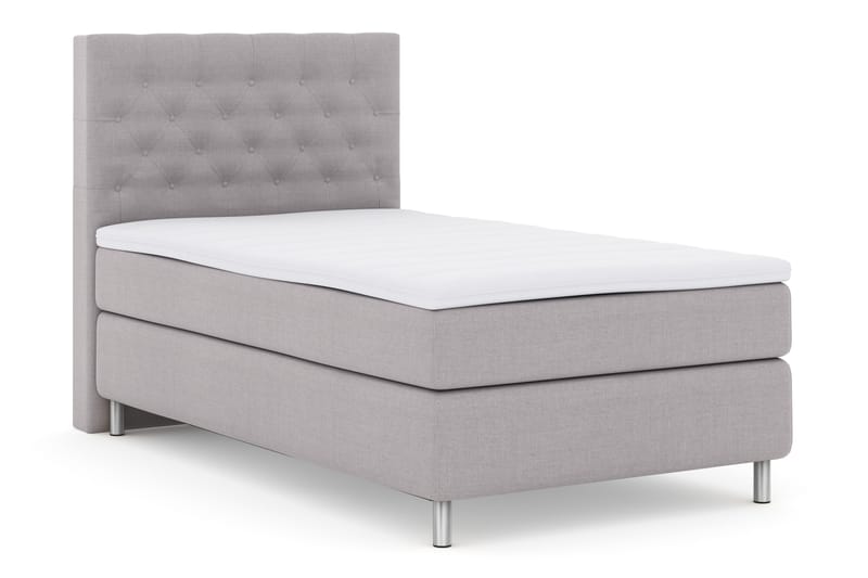 Select No 3 Komplett Sengepakke 120x200 Fast - Lysegrå/Metallben - Møbler - Senger - Komplett sengepakke