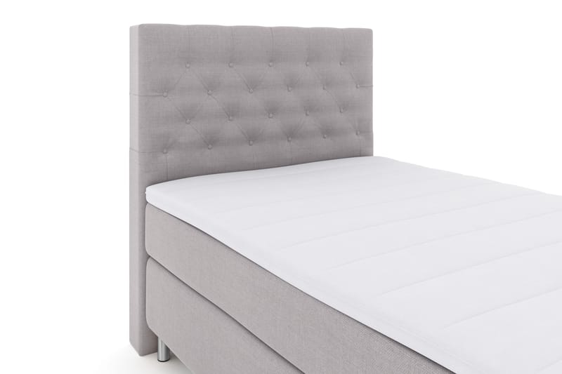 Select No 3 Komplett Sengepakke 120x200 Fast - Lysegrå/Metallben - Møbler - Senger - Komplett sengepakke