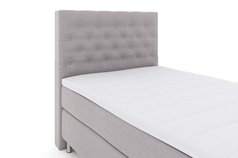 Select No 3 Komplett Sengepakke 120x200 Fast - Lysegrå/Metallben - Møbler - Senger - Kontinentalsenger