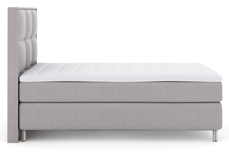 Select No 3 Komplett Sengepakke 120x200 Fast - Lysegrå/Metallben - Møbler - Senger - Komplett sengepakke