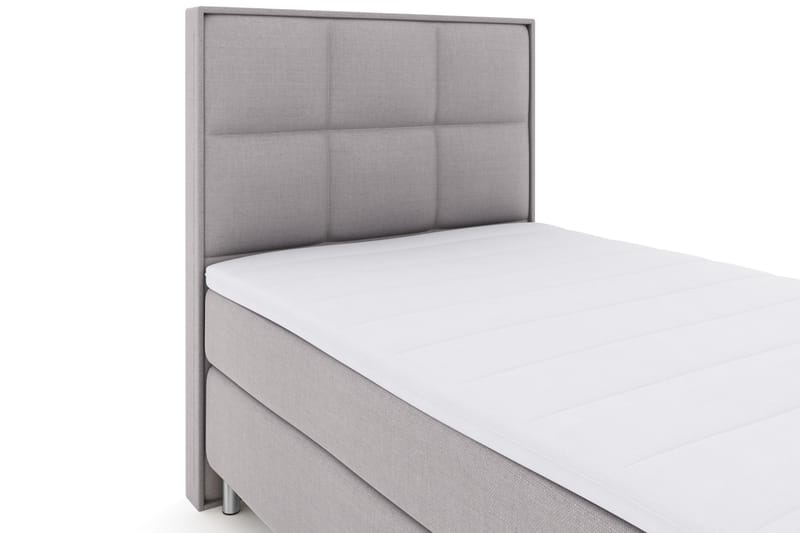 Select No 3 Komplett Sengepakke 120x200 Fast - Lysegrå/Metallben - Møbler - Senger - Komplett sengepakke