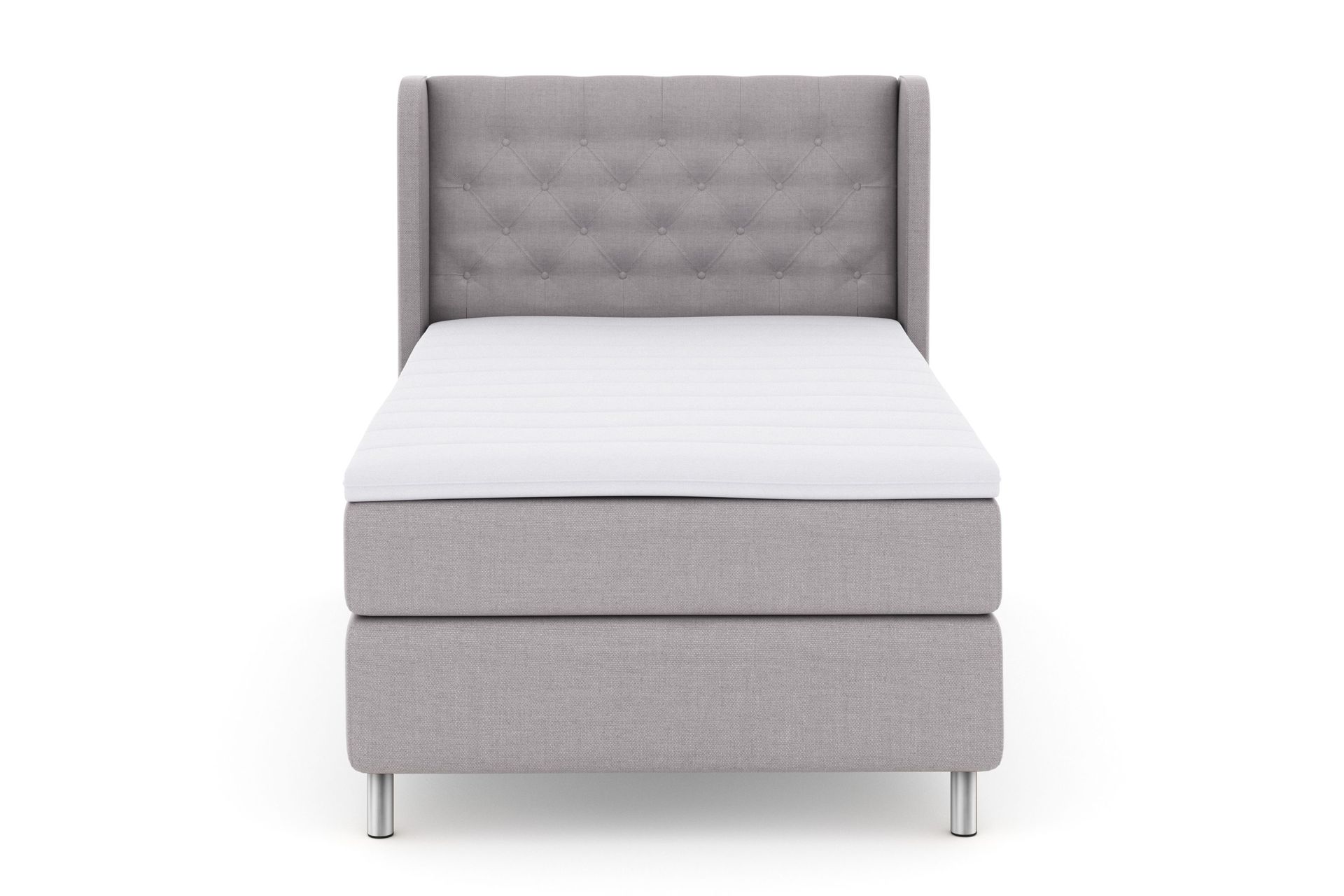 Select No 3 Komplett Sengepakke 120x200 Fast - Lysegrå/Metallben