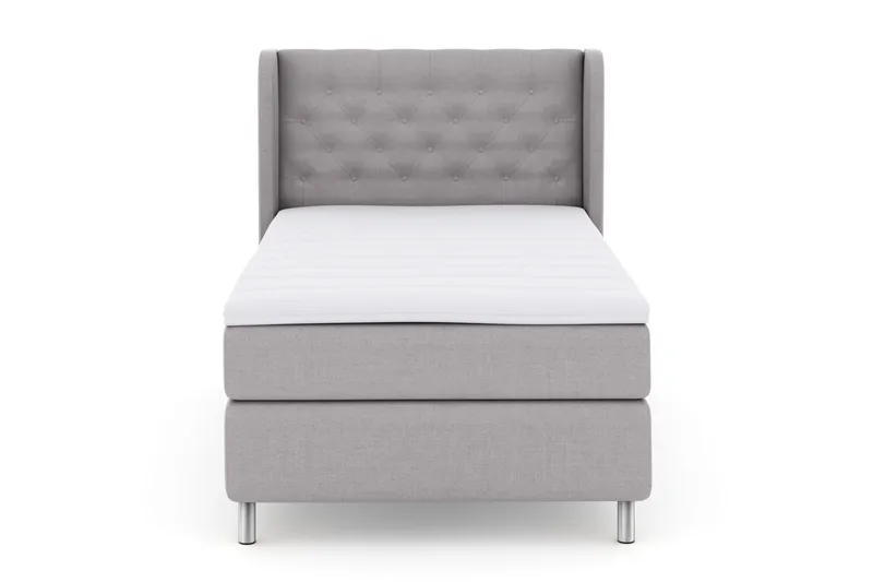 Select No 3 Komplett Sengepakke 120x200 Fast - Lysegrå/Metallben - Møbler - Senger - Kontinentalsenger