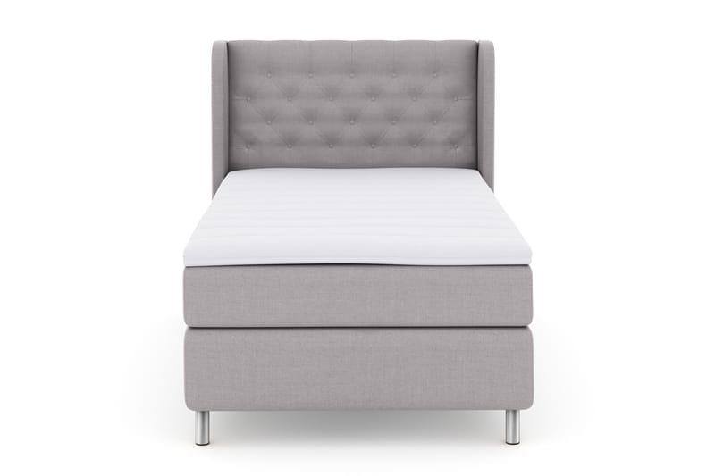 Select No 3 Komplett Sengepakke 120x200 Fast - Lysegrå/Metallben - Møbler - Senger - Komplett sengepakke