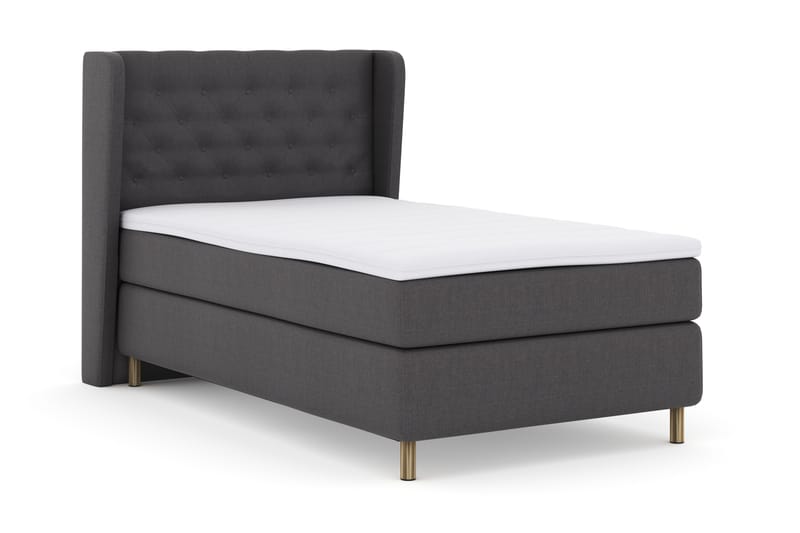 Select No 3 Komplett Sengepakke 120x200 Fast - Mørkegrå/Kobberben - Møbler - Senger - Komplett sengepakke