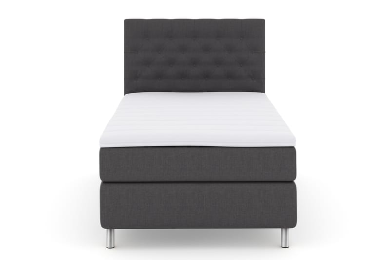 Select No 3 Komplett Sengepakke 120x200 Fast - Mørkegrå/Metallben - Møbler - Senger - Komplett sengepakke