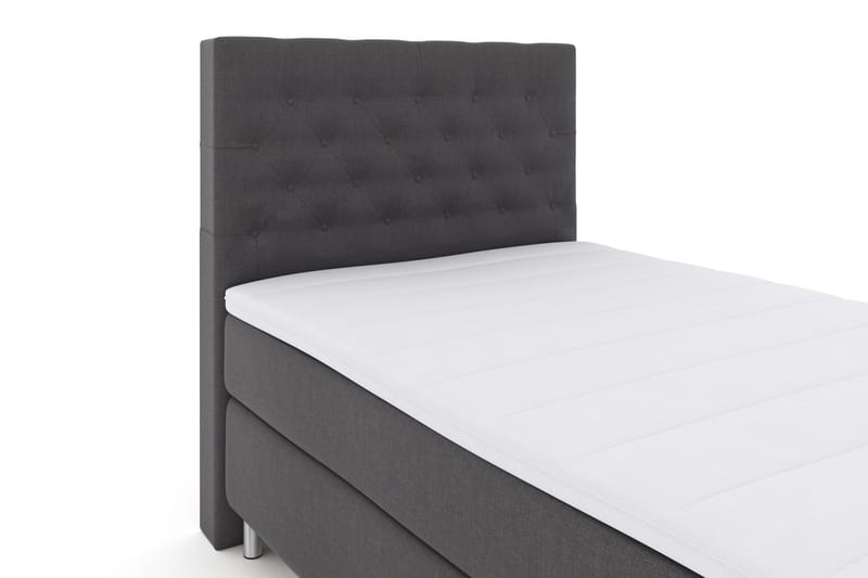Select No 3 Komplett Sengepakke 120x200 Fast - Mørkegrå/Metallben - Møbler - Senger - Komplett sengepakke