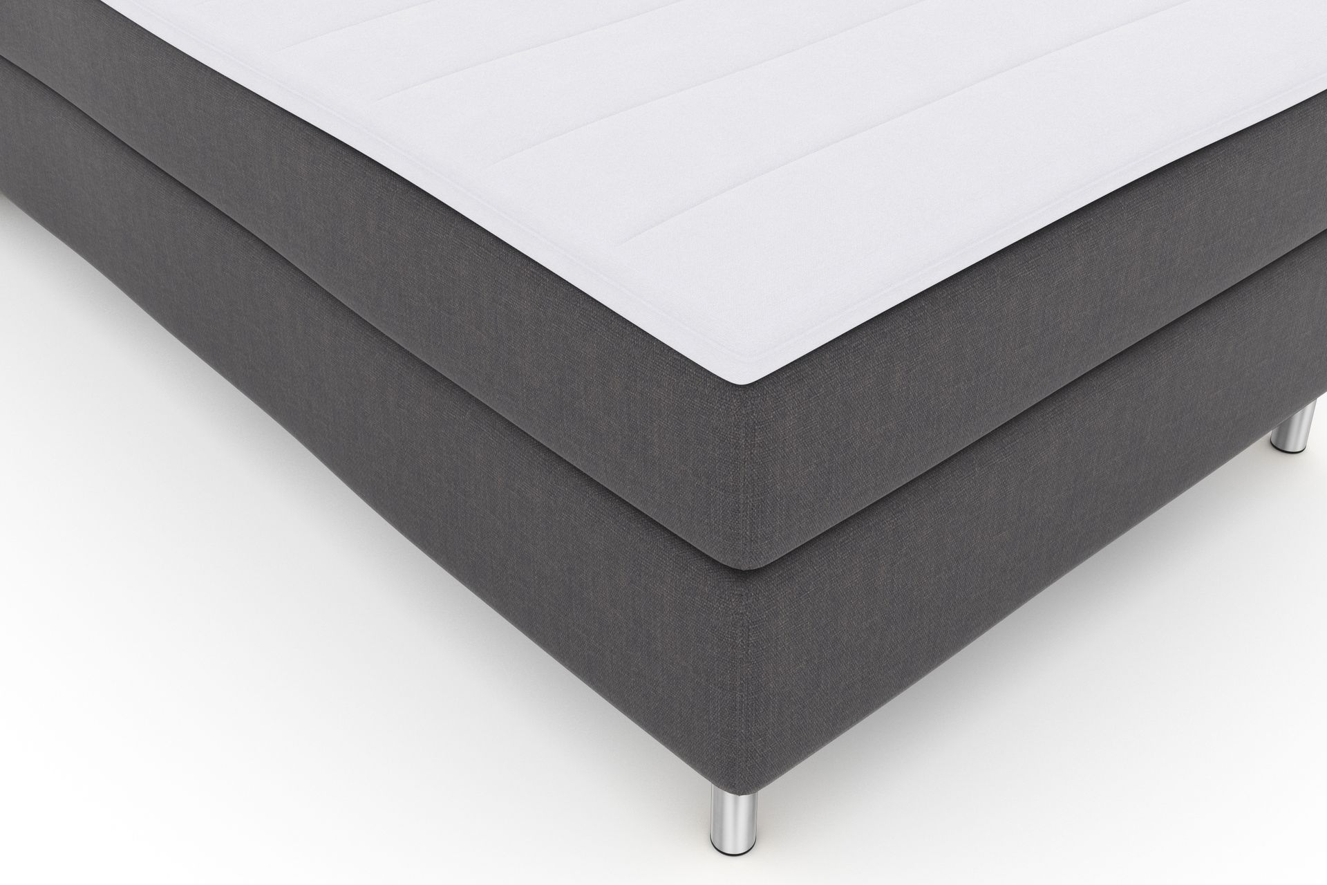 Select No 3 Komplett Sengepakke 120x200 Fast - Mørkegrå/Metallben - Møbler - Senger - Komplett sengepakke