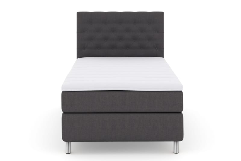 Select No 3 Komplett Sengepakke 120x200 Fast - Mørkegrå/Metallben - Møbler - Senger - Kontinentalsenger