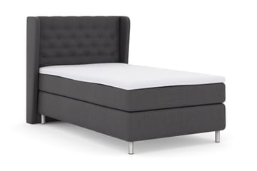 Select No 3 Komplett Sengepakke 120x200 Fast - Mørkegrå/Metallben - Møbler - Senger - Komplett sengepakke