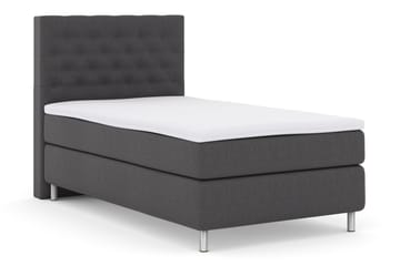 Select No 3 Komplett Sengepakke 120x200 Fast - Mørkegrå/Metallben - Møbler - Senger - Komplett sengepakke