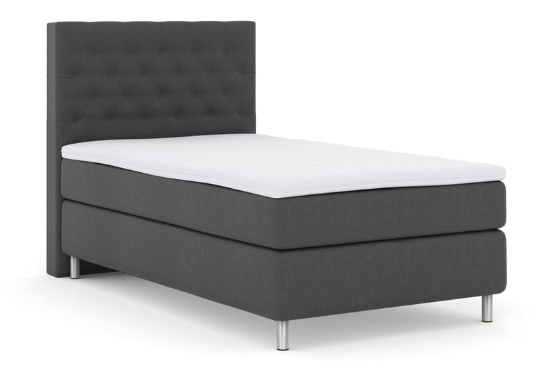 Select No 3 Komplett Sengepakke 120x200 Fast - Mørkegrå/Metallben - Møbler - Senger - Komplett sengepakke