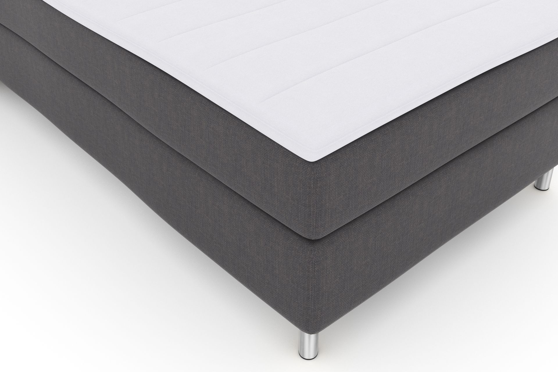 Select No 3 Komplett Sengepakke 120x200 Fast - Mørkegrå/Metallben - Møbler - Senger - Komplett sengepakke