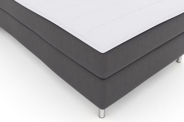 Select No 3 Komplett Sengepakke 120x200 Fast - Mørkegrå/Metallben - Møbler - Senger - Komplett sengepakke