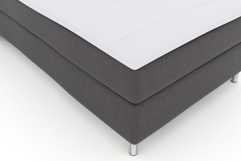 Select No 3 Komplett Sengepakke 120x200 Fast - Mørkegrå/Metallben - Møbler - Senger - Komplett sengepakke