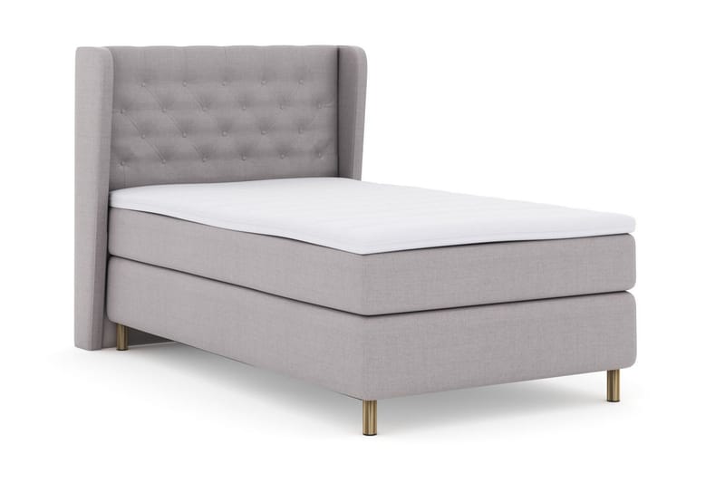 Select No 3 Komplett Sengepakke 120x200 Medium - Lysegrå/Kobberben - Møbler - Senger - Kontinentalsenger