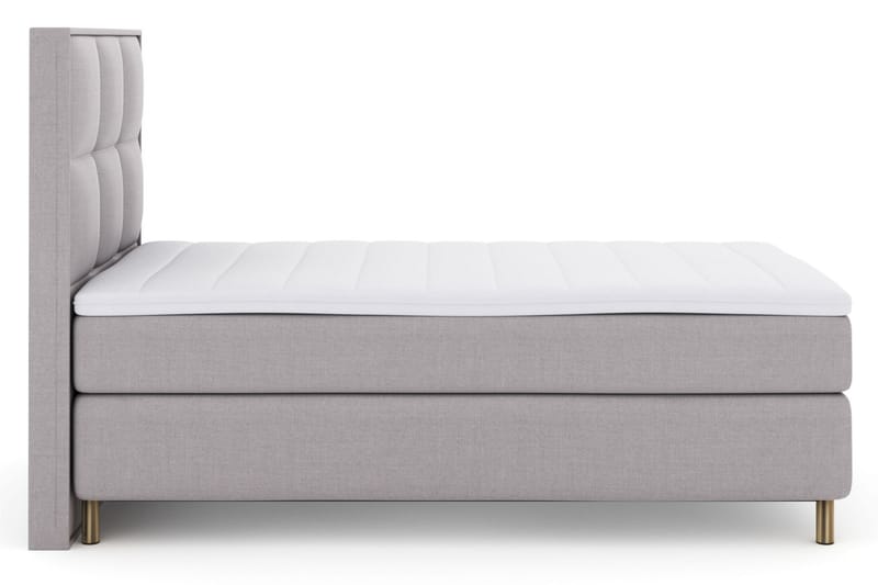 Select No 3 Komplett Sengepakke 120x200 Medium - Lysegrå/Kobberben - Møbler - Senger - Kontinentalsenger