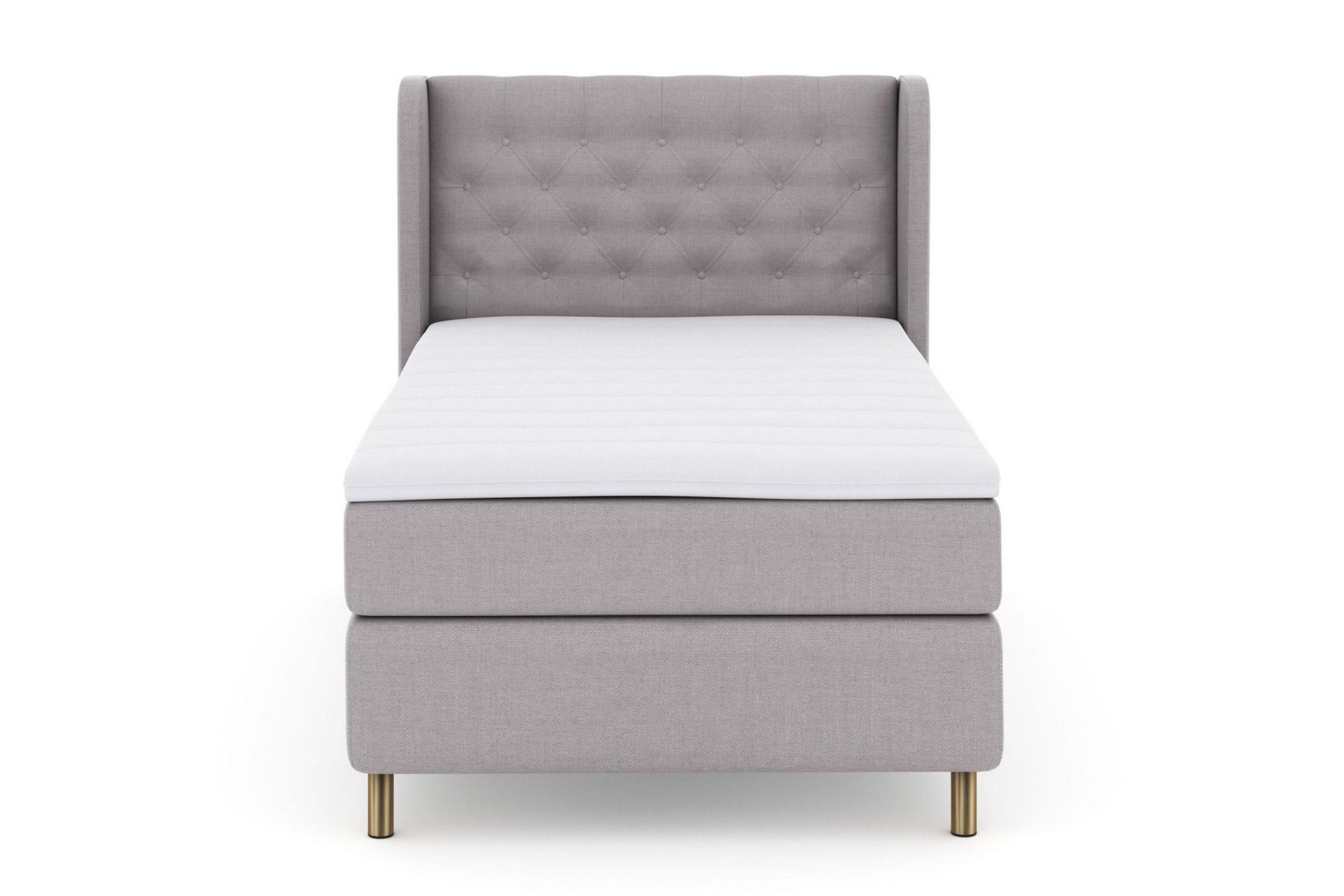 Select No 3 Komplett Sengepakke 120x200 Medium - Lysegrå/Kobberben