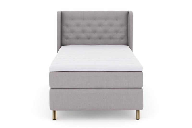 Select No 3 Komplett Sengepakke 120x200 Medium - Lysegrå/Kobberben - Møbler - Senger - Kontinentalsenger