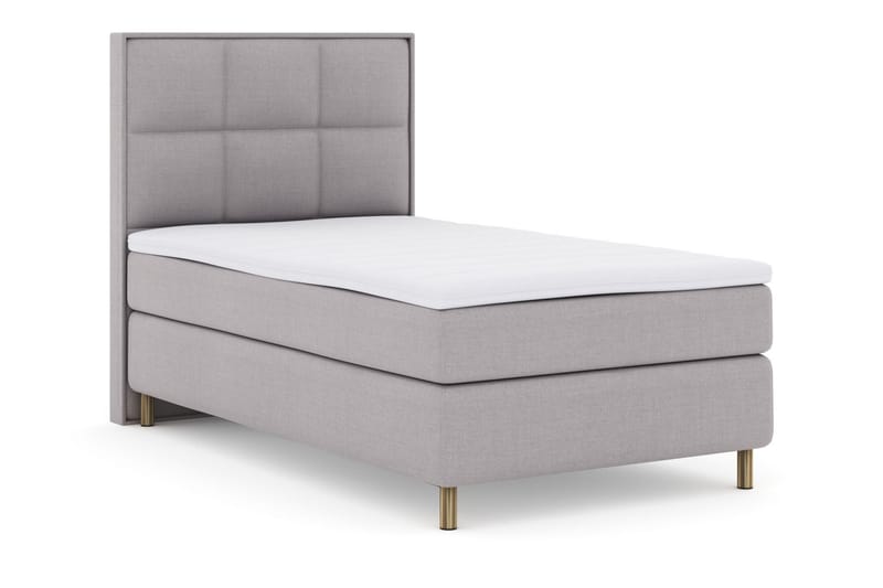 Select No 3 Komplett Sengepakke 120x200 Medium - Lysegrå/Kobberben - Møbler - Senger - Kontinentalsenger