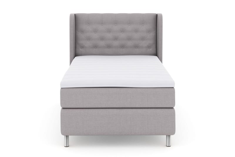 Select No 3 Komplett Sengepakke 120x200 Medium - Lysegrå/Metallben - Møbler - Senger - Kontinentalsenger