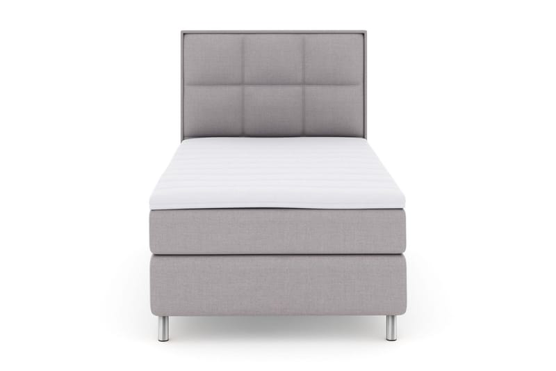 Select No 3 Komplett Sengepakke 120x200 Medium - Lysegrå/Metallben - Møbler - Senger - Kontinentalsenger
