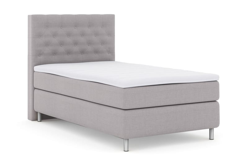 Select No 3 Komplett Sengepakke 120x200 Medium - Lysegrå/Metallben - Møbler - Senger - Komplett sengepakke