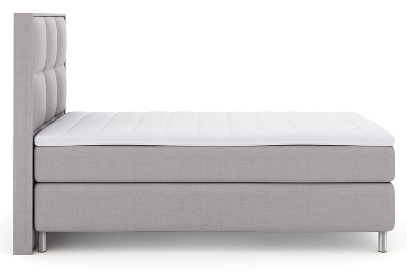 Select No 3 Komplett Sengepakke 120x200 Medium - Lysegrå/Metallben - Møbler - Senger - Komplett sengepakke